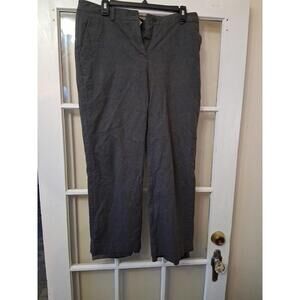 Vintage L.L. Bean Pants Women's 12 Petite Gray Straight Pleated High Rise H1